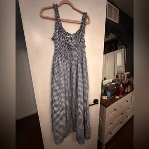 Doen Blue and White Gingham Dress